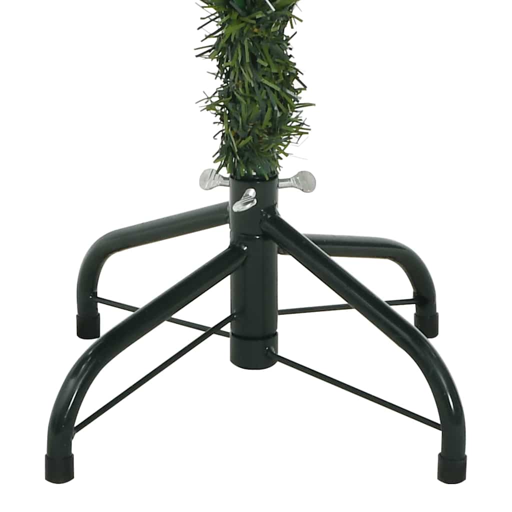 Umělý Vánoční Stromeček Zelená A Bílá 150 Cm Pvc, Kov A Plast