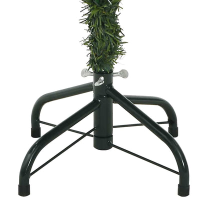 Umělý Vánoční Stromeček Zelená A Bílá 150 Cm Pvc, Kov A Plast