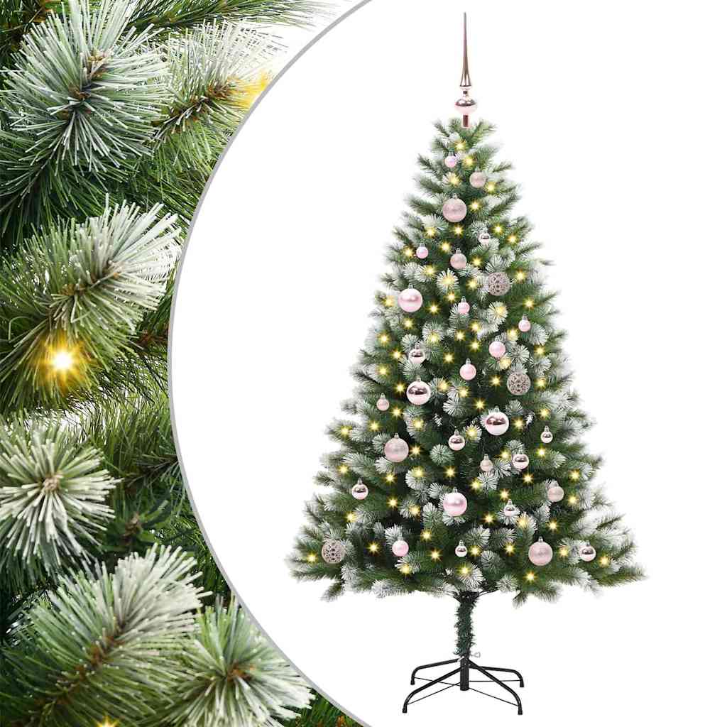 Umělý Sklápěcí Vánoční Stromeček S Flokovaným Sněhem 150 Cm