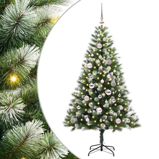 Umělý Sklápěcí Vánoční Stromeček S Flokovaným Sněhem 150 Cm