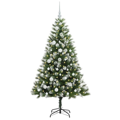 Umělý Sklápěcí Vánoční Stromeček S Flokovaným Sněhem 150 Cm