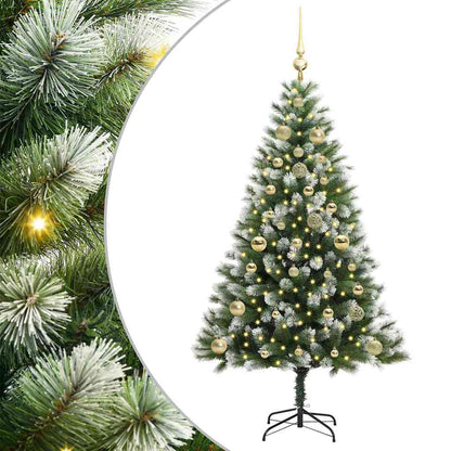 Umělý Sklápěcí Vánoční Stromeček S Flokovaným Sněhem 150 Cm