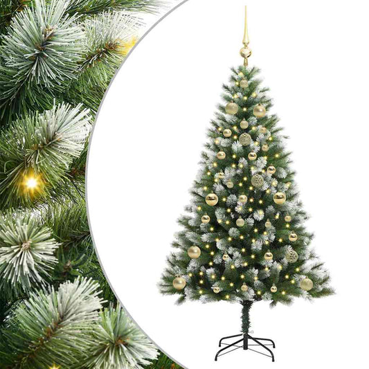 Umělý Sklápěcí Vánoční Stromeček S Flokovaným Sněhem 150 Cm