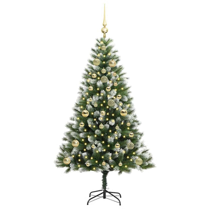 Umělý Sklápěcí Vánoční Stromeček S Flokovaným Sněhem 150 Cm