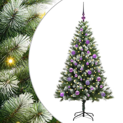 Umělý Sklápěcí Vánoční Stromeček S Flokovaným Sněhem 150 Cm