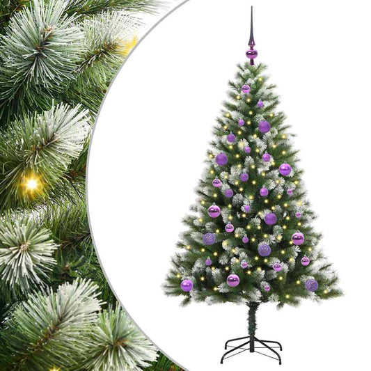 Umělý Sklápěcí Vánoční Stromeček S Flokovaným Sněhem 150 Cm