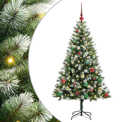 Umělý Sklápěcí Vánoční Stromeček S Flokovaným Sněhem 150 Cm