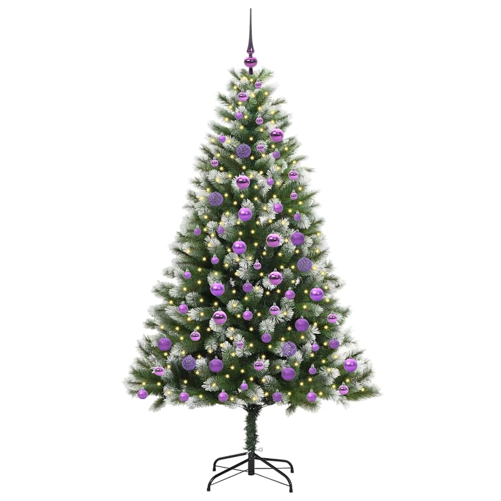 Umělý Sklápěcí Vánoční Stromeček S Flokovaným Sněhem 180 Cm