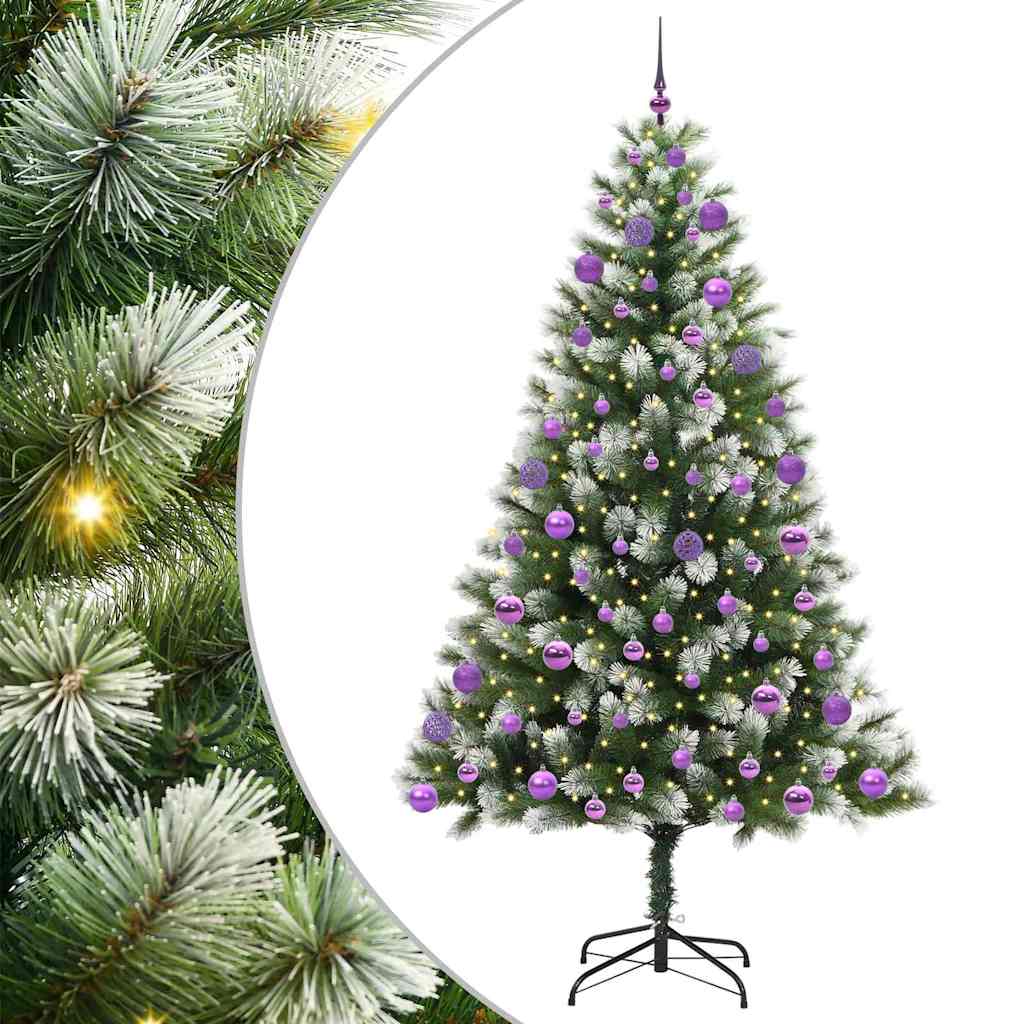 Umělý Sklápěcí Vánoční Stromeček S Flokovaným Sněhem 210 Cm