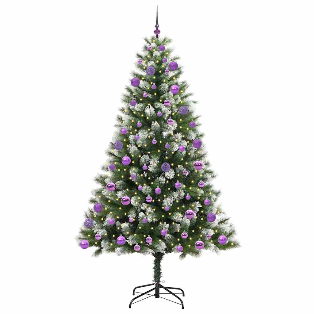 Umělý Sklápěcí Vánoční Stromeček S Flokovaným Sněhem 210 Cm