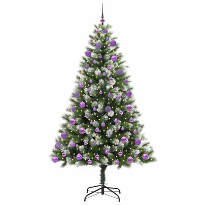 Umělý Sklápěcí Vánoční Stromeček S Flokovaným Sněhem 210 Cm