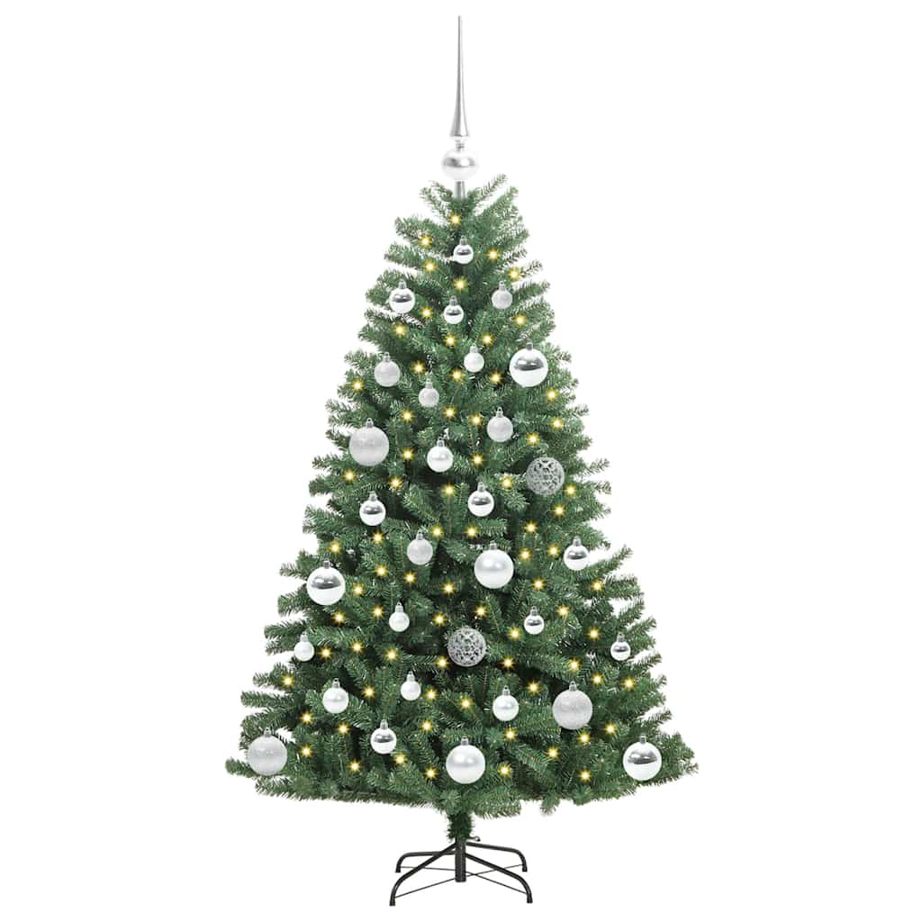 Umělý Skládací Vánoční Strom S Stojanem Zelená 120 Cm Pvc A Kov
