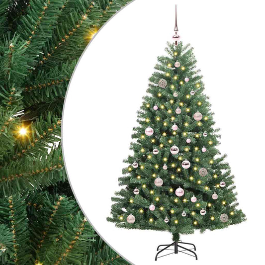 Umělý Skládací Vánoční Strom S Stojanem Zelená 150 Cm Pvc A Kov