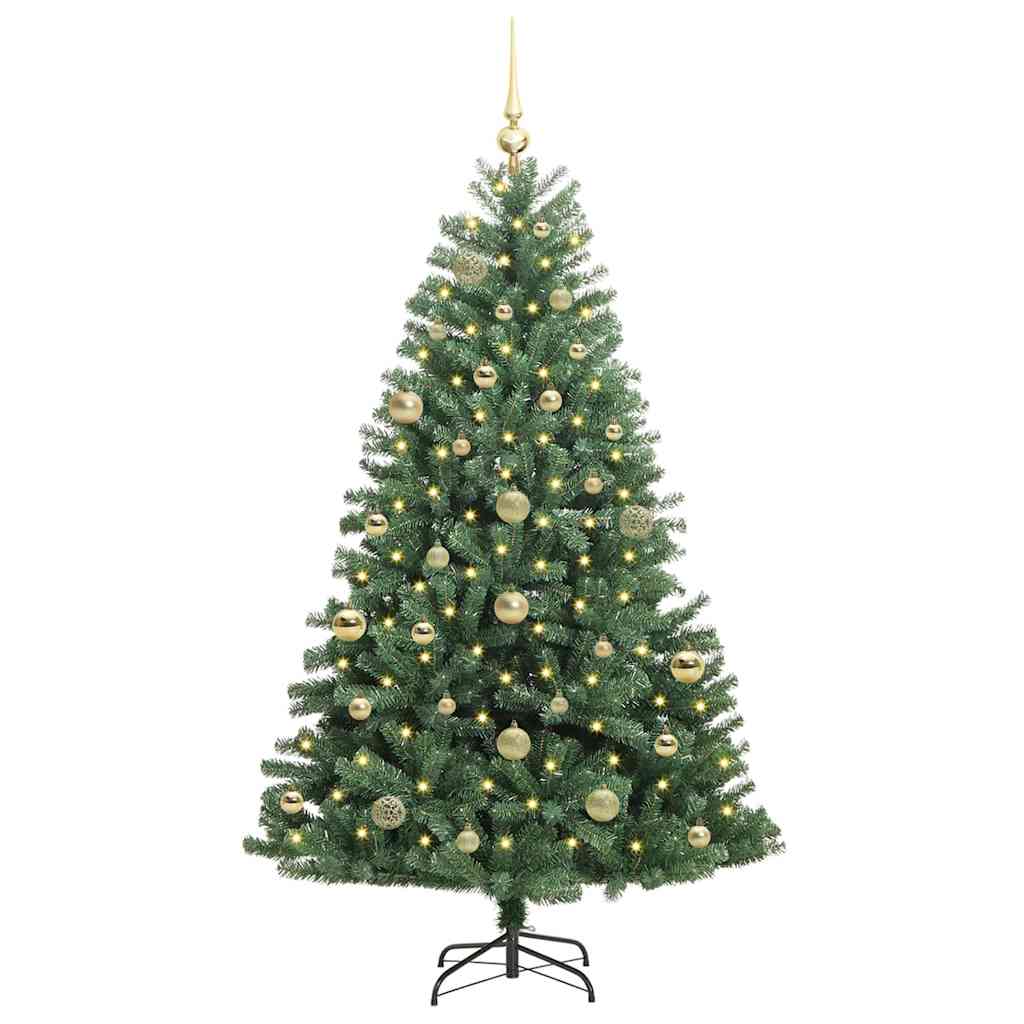 Umělý Skládací Vánoční Strom S Stojanem Zelená 150 Cm Pvc A Kov
