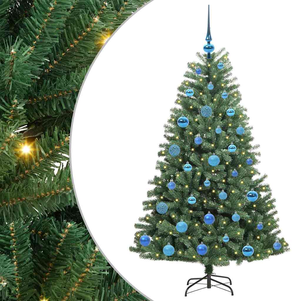 Umělý Skládací Vánoční Strom S Stojanem Zelená 150 Cm Pvc A Kov