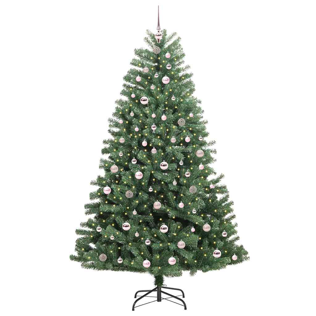 Umělý Skládací Vánoční Strom S Stojanem Zelená 210 Cm Pvc A Kov