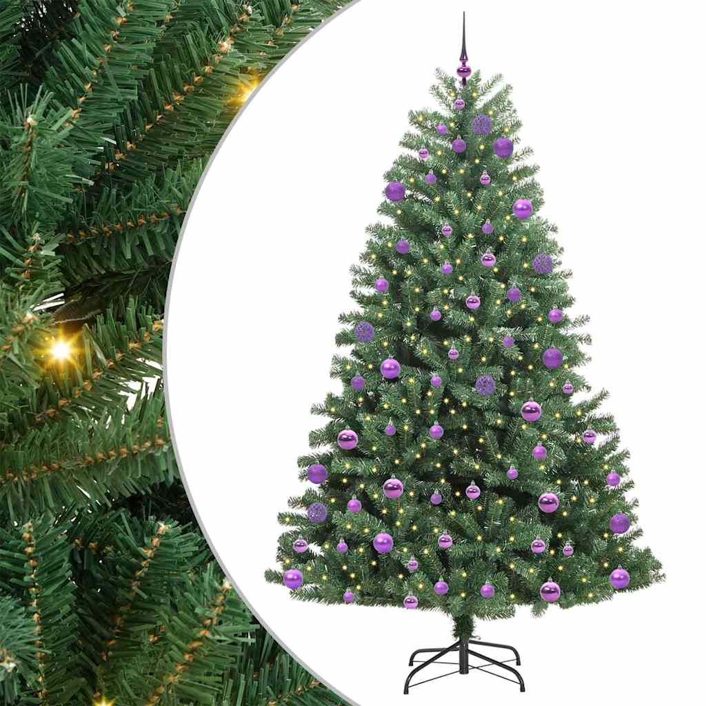 Umělý Skládací Vánoční Strom S Stojanem Zelená 240 Cm Pvc A Kov