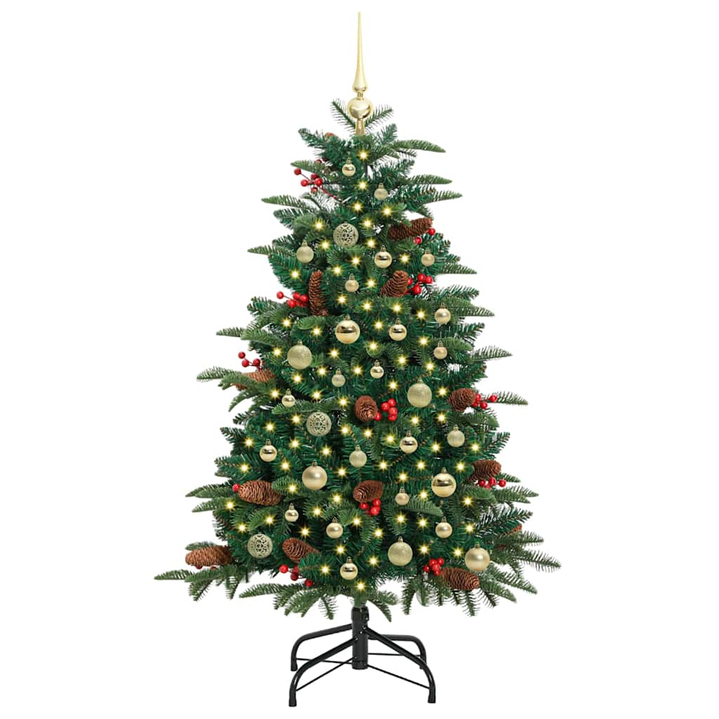 Umělý Vánoční Stromeček Zelená 150 Cm Pvc, Kov A Plast