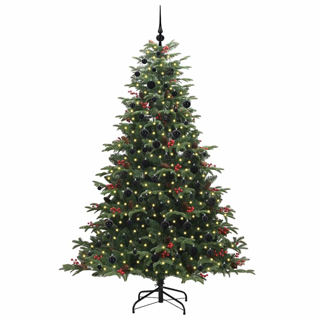 Umělý Vánoční Stromeček Zelená 210 Cm Pvc, Kov A Plast
