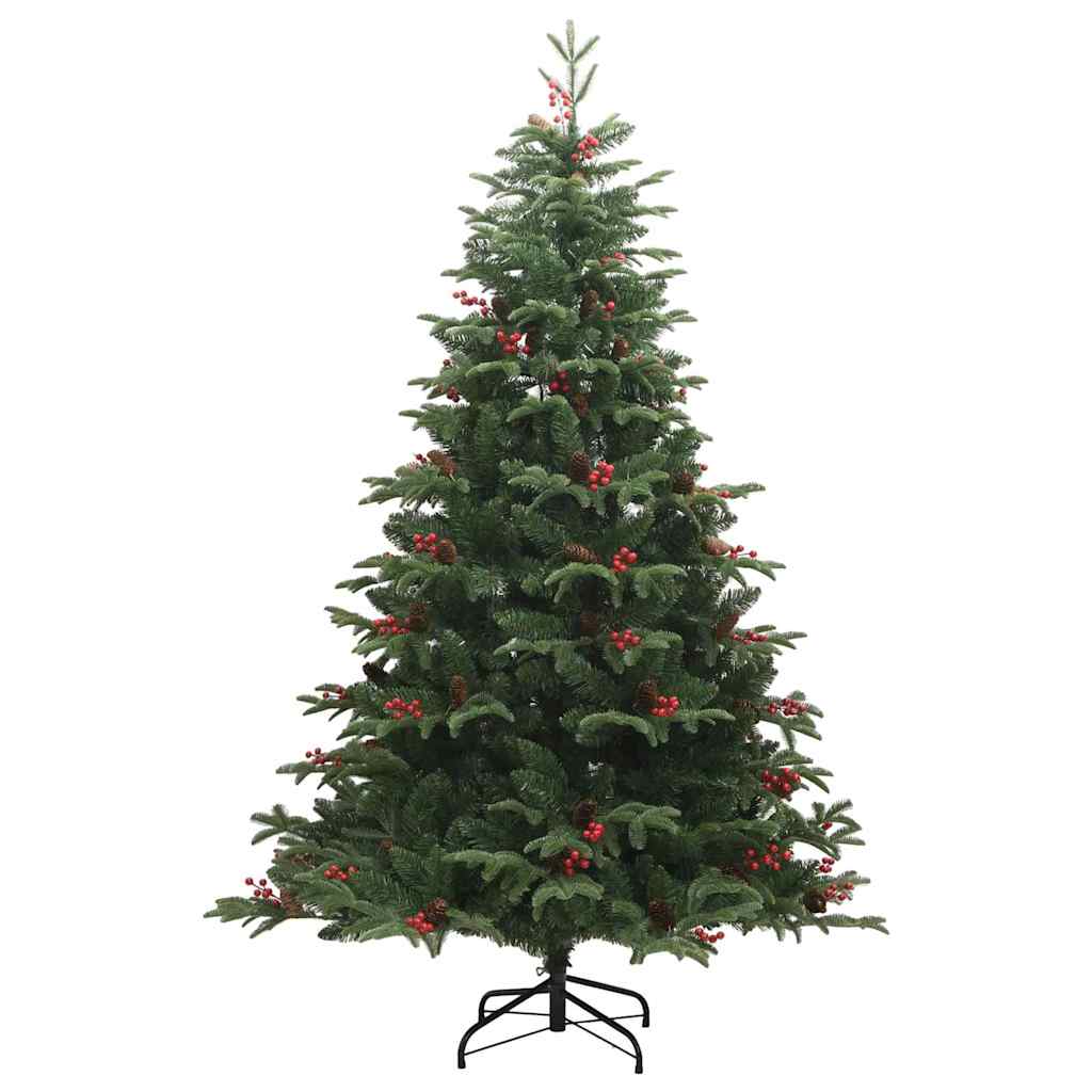 Umělý Vánoční Stromeček Zelená 210 Cm Pvc, Kov A Plast