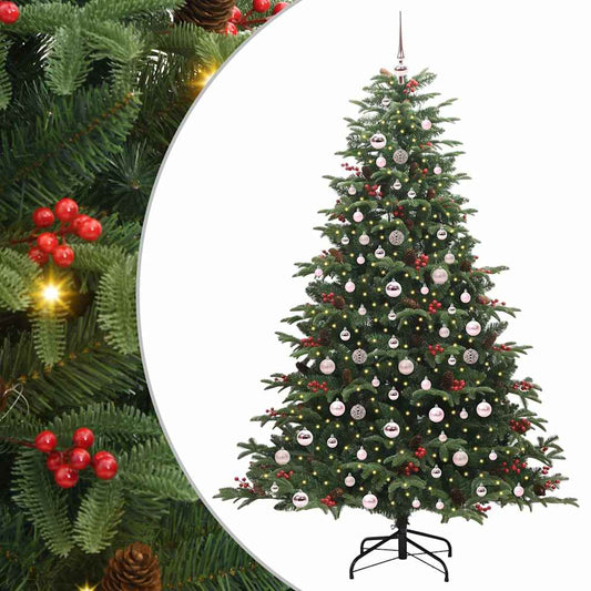 Umělý Vánoční Stromeček Zelená 210 Cm Pvc, Kov A Plast