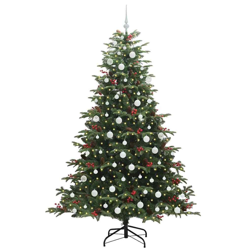 Umělý Vánoční Stromeček Zelená 210 Cm Pvc, Kov A Plast