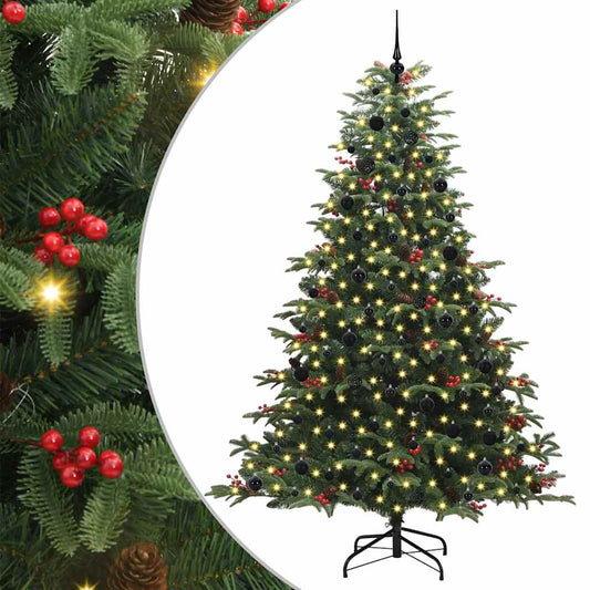 Umělý Vánoční Stromeček Zelená 240 Cm Pvc, Kov A Plast