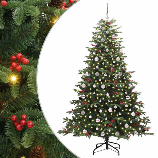 Umělý Vánoční Stromeček Zelená 240 Cm Pvc, Kov A Plast