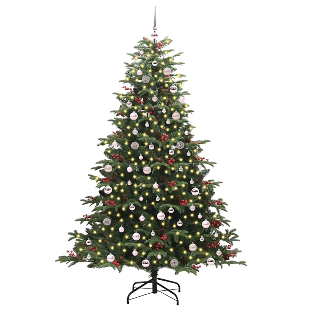Umělý Vánoční Stromeček Zelená 240 Cm Pvc, Kov A Plast