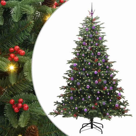 Umělý Vánoční Stromeček Zelená 240 Cm Pvc, Kov A Plast