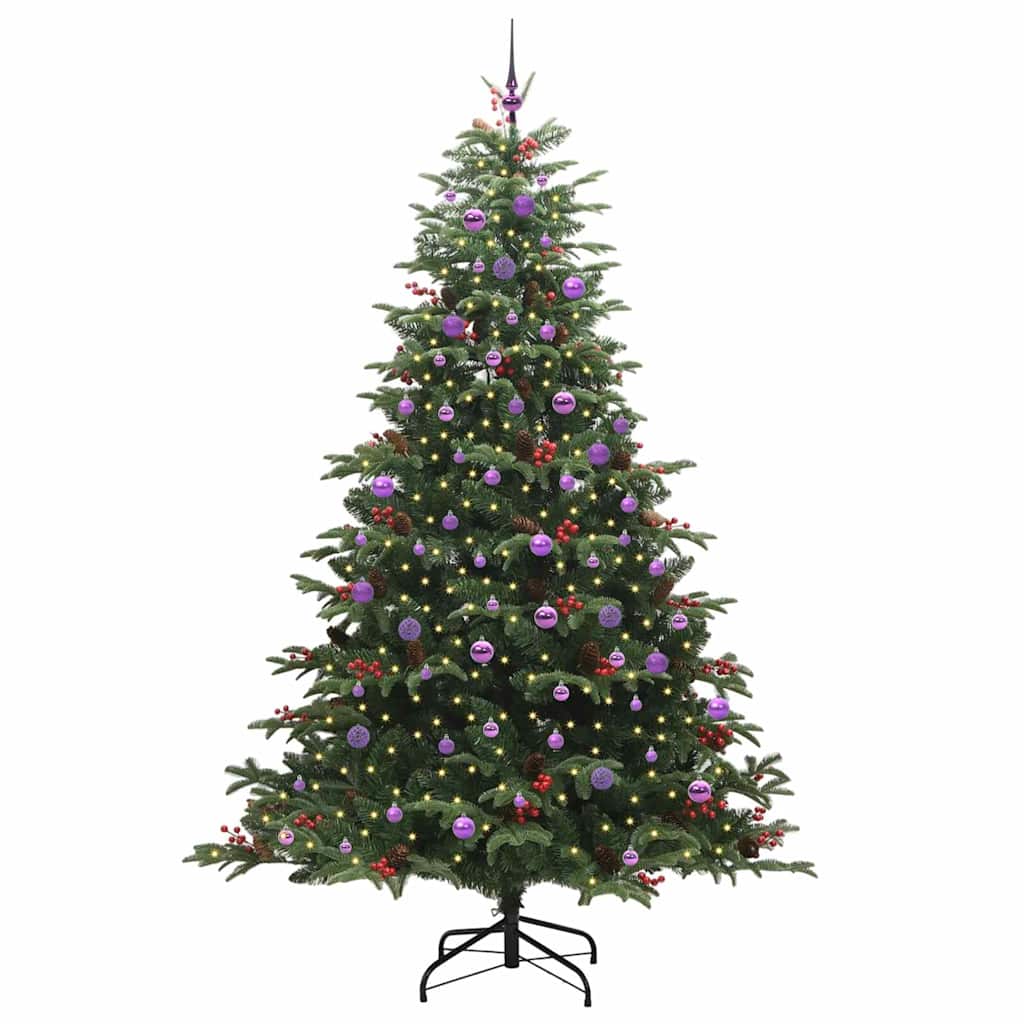 Umělý Vánoční Stromeček Zelená 240 Cm Pvc, Kov A Plast