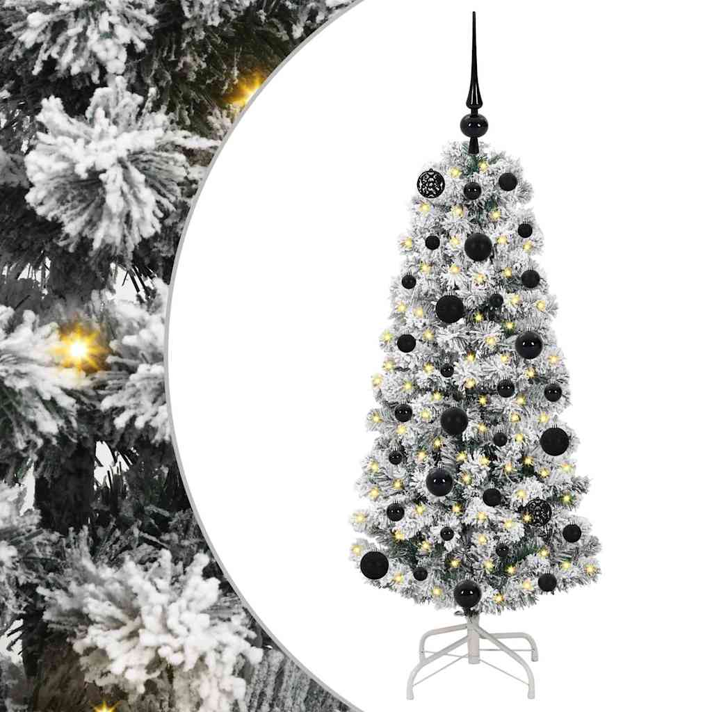 Umělý Skládací Vánoční Strom Zelená A Bílá 120 Cm
