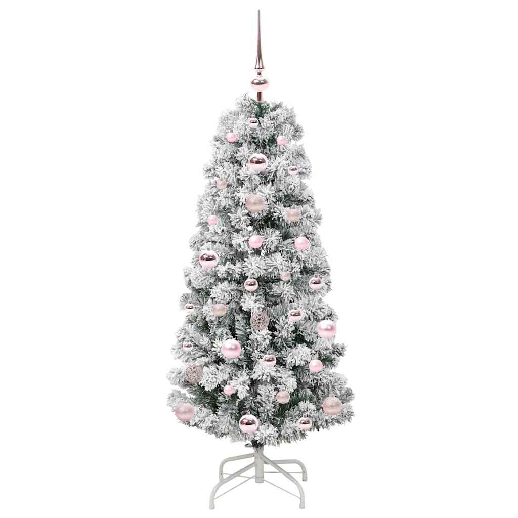 Umělý Skládací Vánoční Strom Zelená A Bílá 120 Cm