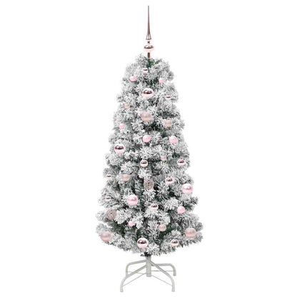 Umělý Skládací Vánoční Strom Zelená A Bílá 120 Cm