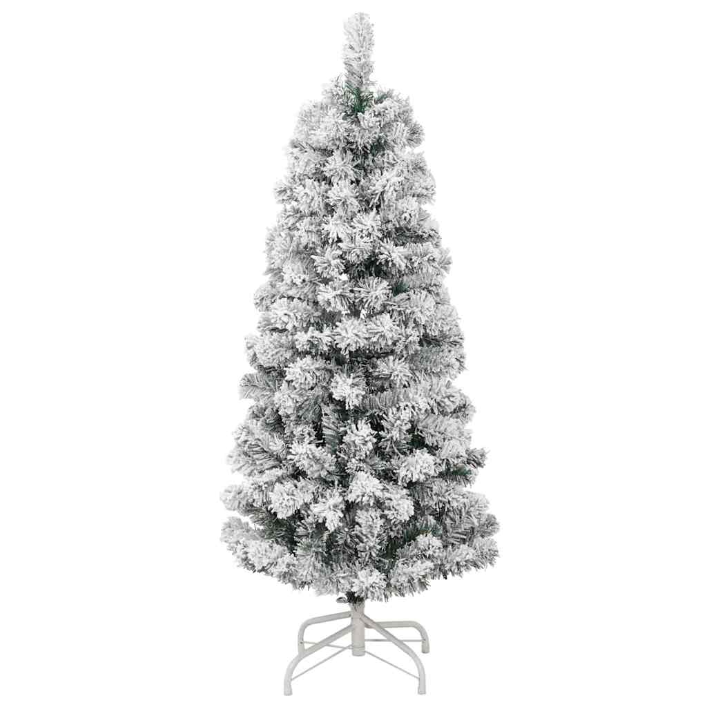 Umělý Skládací Vánoční Strom Zelená A Bílá 120 Cm