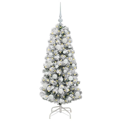 Umělý Skládací Vánoční Strom Zelená A Bílá 120 Cm