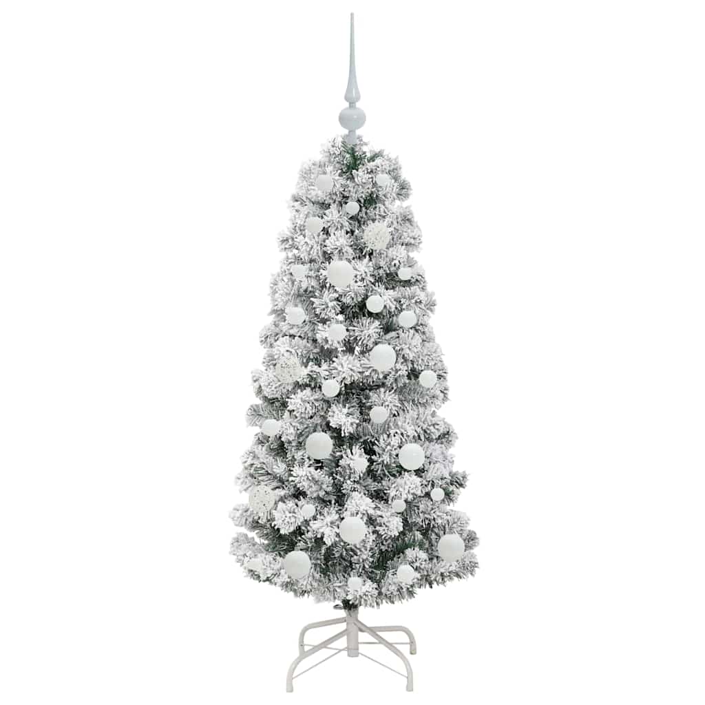 Umělý Skládací Vánoční Strom Zelená A Bílá 120 Cm