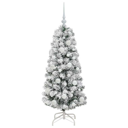 Umělý Skládací Vánoční Strom Zelená A Bílá 120 Cm