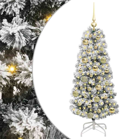 Umělý Skládací Vánoční Strom Zelená A Bílá 120 Cm