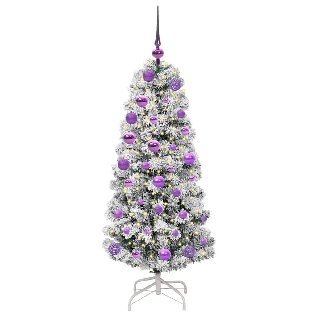 Umělý Skládací Vánoční Strom Zelená A Bílá 120 Cm