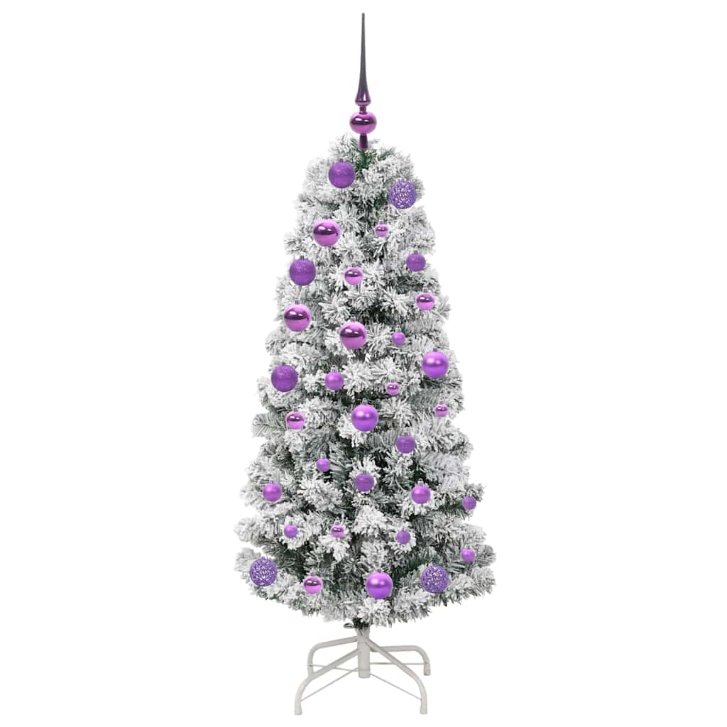 Umělý Skládací Vánoční Strom Zelená A Bílá 120 Cm