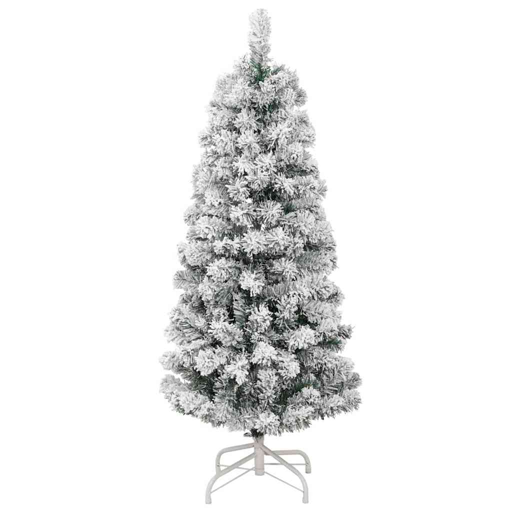 Umělý Skládací Vánoční Strom Zelená A Bílá 120 Cm
