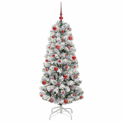Umělý Skládací Vánoční Strom Zelená A Bílá 150 Cm