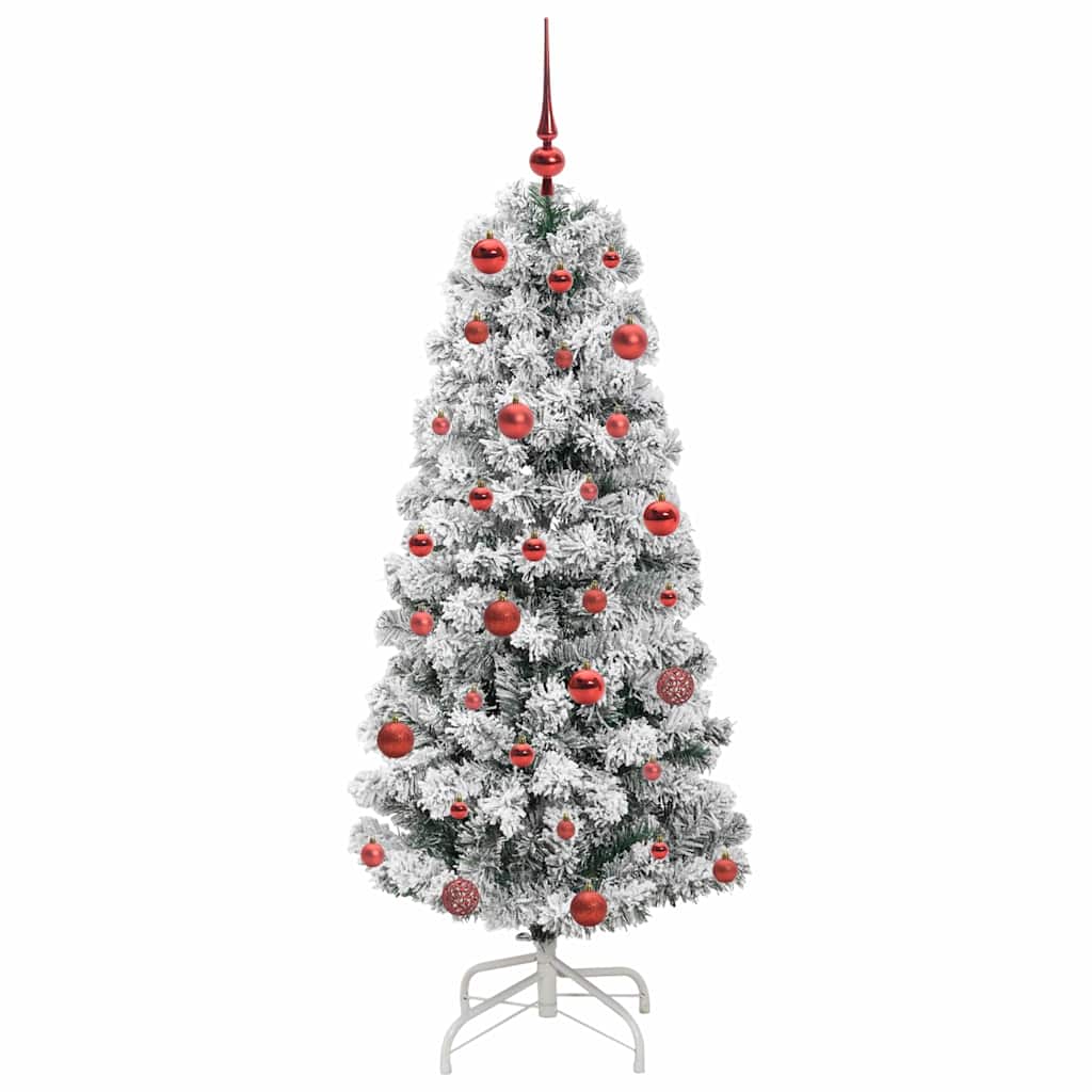 Umělý Skládací Vánoční Strom Zelená A Bílá 150 Cm