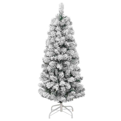 Umělý Skládací Vánoční Strom Zelená A Bílá 150 Cm