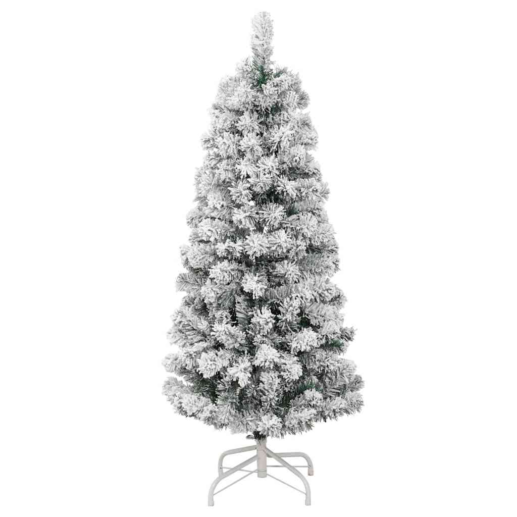 Umělý Skládací Vánoční Strom Zelená A Bílá 150 Cm