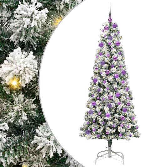 Umělý Skládací Vánoční Strom Zelená A Bílá 180 Cm