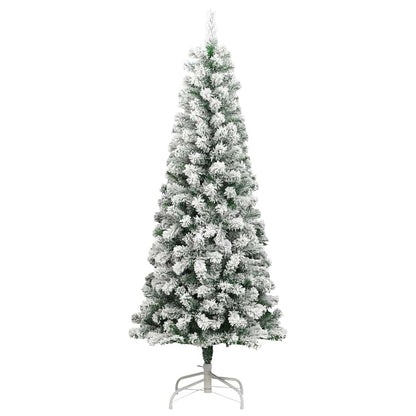 Umělý Skládací Vánoční Strom Zelená A Bílá 210 Cm