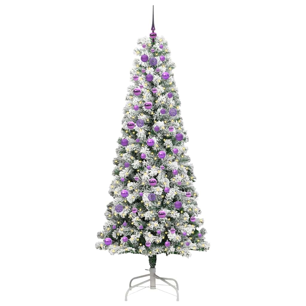 Umělý Skládací Vánoční Strom Zelená A Bílá 210 Cm