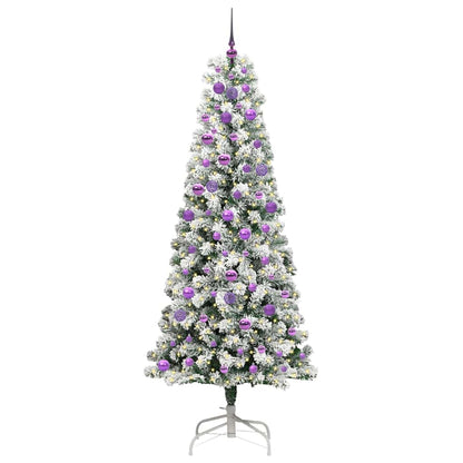 Umělý Skládací Vánoční Strom Zelená A Bílá 210 Cm